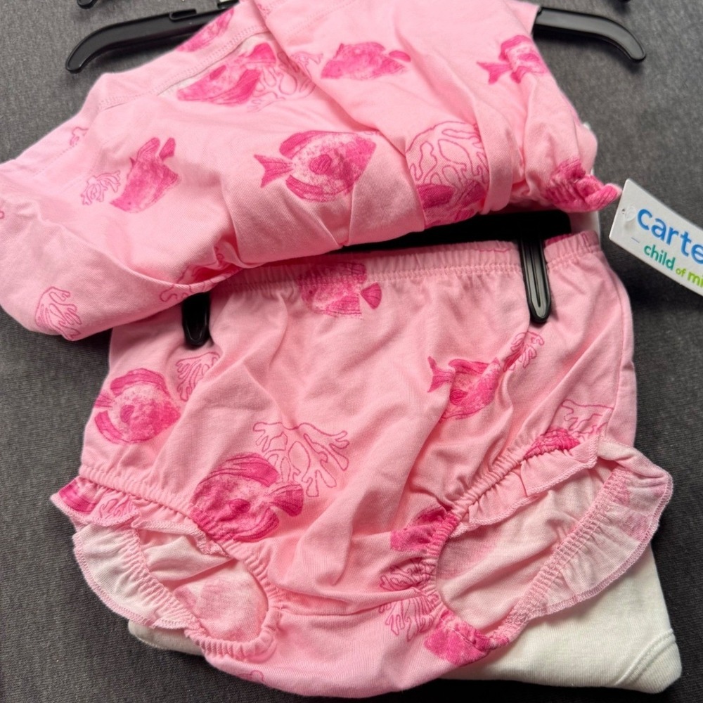 Garanimals Carter's 18M Baby Girl Clothes Bundle Dress Bodysuit Bloomers Set - Picture 7 of 9